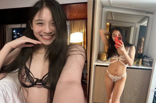 Minh Anh cười hạnh phúc khi lên đỉnh ngập tràn